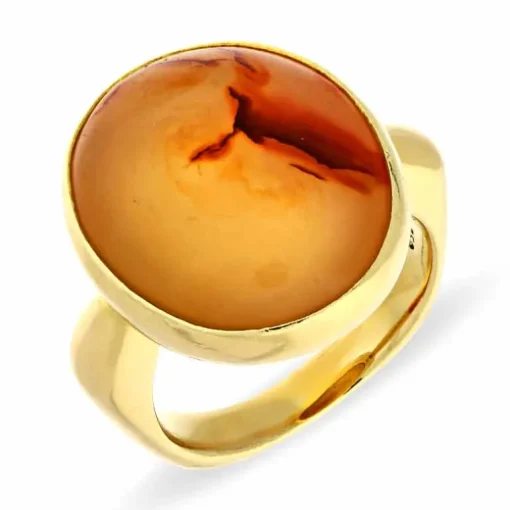 Achat-Ring Gelbgold