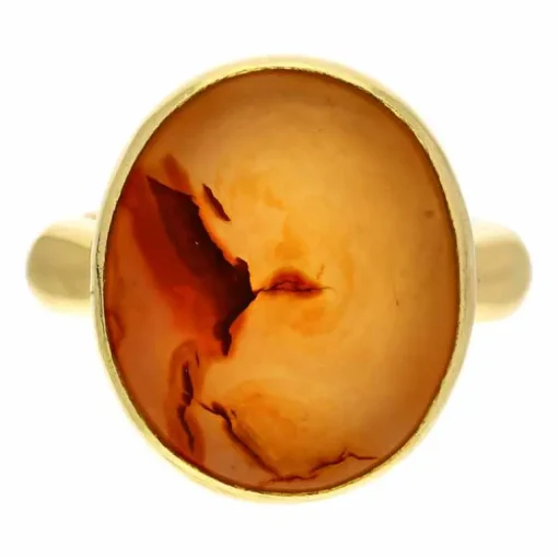 Achat-Ring Gelbgold
