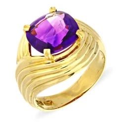 Amethyst Ring Gelbgold