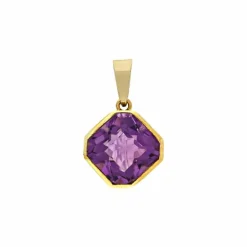 Amethyst-Anhänger Gelbgold