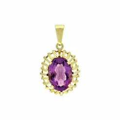 Amethyst-Anhänger Gelbgold