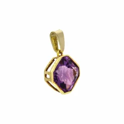 Amethyst-Anhänger Gelbgold