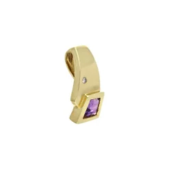 Amethyst-Anhänger Gelbgold