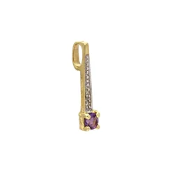 Amethyst-Anhänger Gelbgold