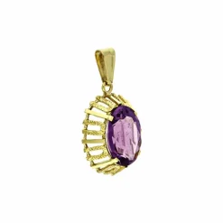 Amethyst-Anhänger Gelbgold
