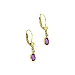 Amethyst-Ohrhänger Gelbgold