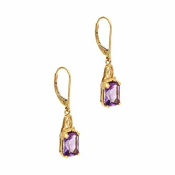 Amethyst-Ohrhänger Gelbgold