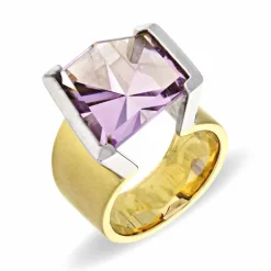 Amethyst-Ring Bicolor