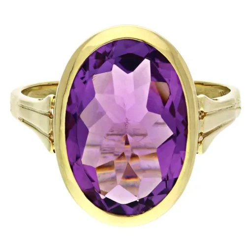 Amethyst-Ring Gelbgold
