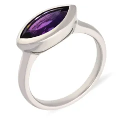 Amethyst-Ring Weißgold
