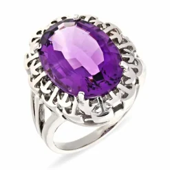 Amethyst-Ring Weißgold