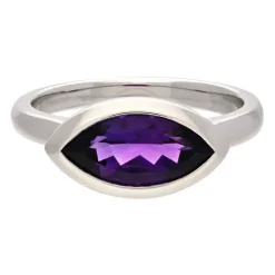 Amethyst-Ring Weißgold
