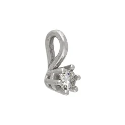 Anhänger mit Brillant 0,10 ct Weißgold