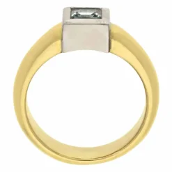 Aquamarin-Ring Bicolor