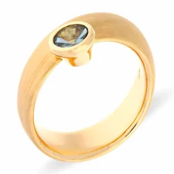 Aquamarin-Ring Gelbgold
