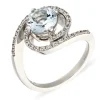 Aquamarin-Ring Silber rhodiniert