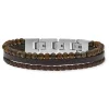 Armband Save Brave 'Tyler' Edelstahl/Leder