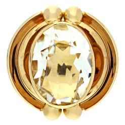 Bergkristall-Ring Roségold