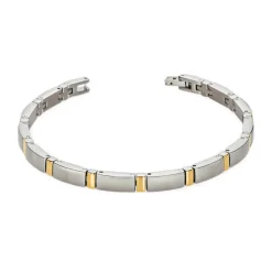 BOCCIA Armband Titan teil-vergoldet