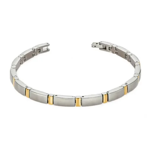 BOCCIA Armband Titan teil-vergoldet