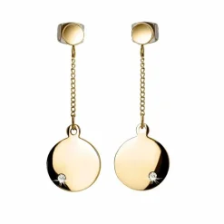 BOCCIA Brillant-Ohrstecker Titan teil-vergoldet
