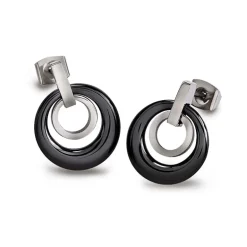 BOCCIA Ohrstecker Titan und Keramik