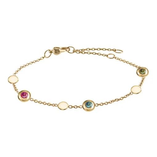 BOCCIA Turmalin-Armband Titan, vergoldet