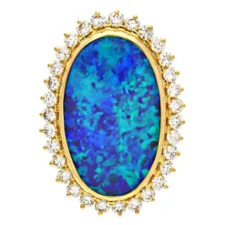 Boulder-Opal-Ring Gelbgold