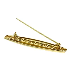 Brillant-Brosche Gelbgold