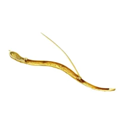 Brillant-Brosche Gelbgold