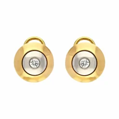 Brillant-Clip-Ohrstecker Bicolor