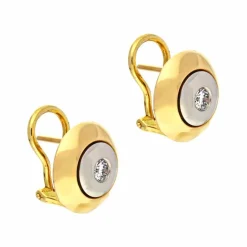 Brillant-Clip-Ohrstecker Bicolor