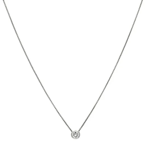 Brillant-Durchläufer mit Kette Weißgold 0,668 ct