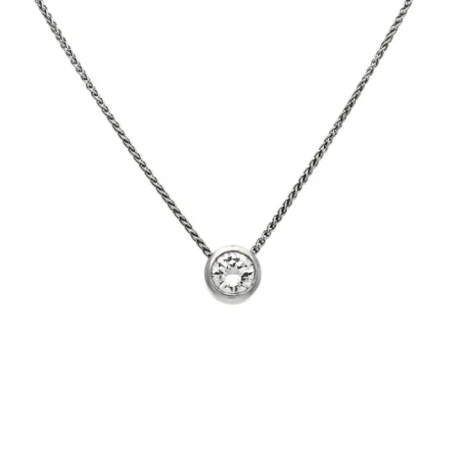 Brillant-Durchläufer mit Kette Weißgold 0,668 ct