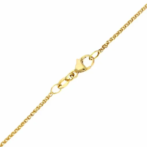 Brillant-Durchläufer mit Zopfkette Gelbgold 0,90 ct
