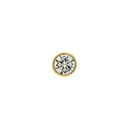 Brillant-Einzel Ohrstecker Gelbgold