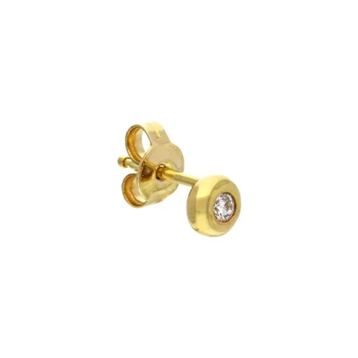Brillant-Einzel-Ohrstecker Gelbgold