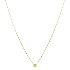 Brillant-Kette mit Anhänger Gelbgold