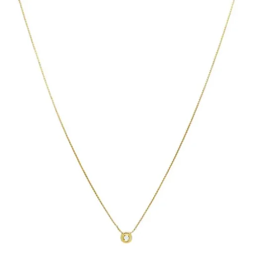 Brillant-Kette mit Anhänger Gelbgold