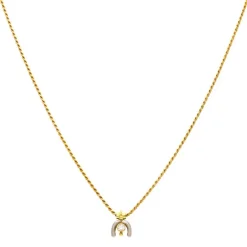 Brillant-Kette mit Anhänger Bicolor