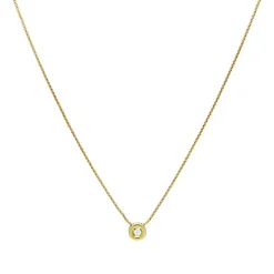 Brillant-Kette mit Anhänger Gelbgold