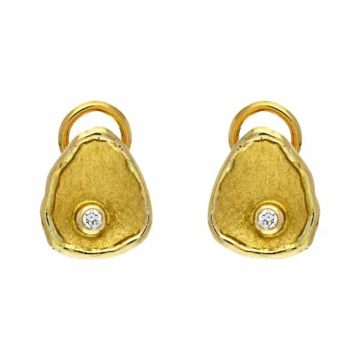 Brillant-Ohrclips Gelbgold