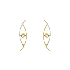 Brillant-Ohrstecker Bicolor