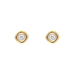 Brillant-Ohrstecker Bicolor