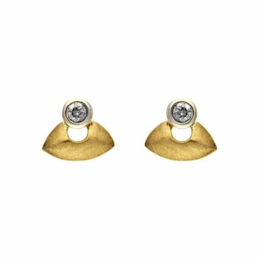 Brillant-Ohrstecker Bicolor