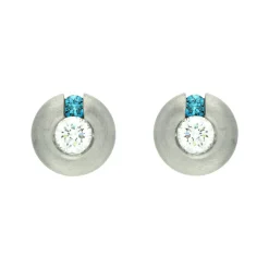 Brillant-Ohrstecker Bicolor