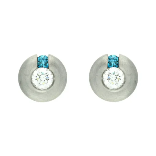Brillant-Ohrstecker Bicolor