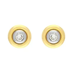 Brillant-Ohrstecker Bicolor