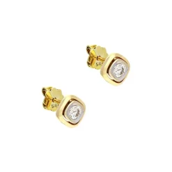Brillant-Ohrstecker Bicolor