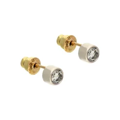 Brillant-Ohrstecker Bicolor